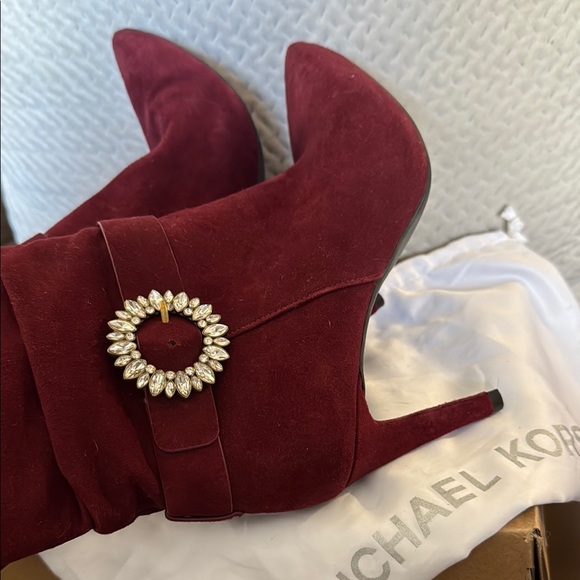 Michael Kors Viola Suede Embellished Suede Bootie - Picture 7 of 10